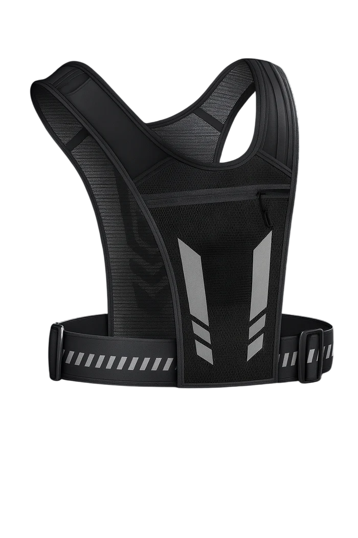 Colete Running Ajustável™ – Carregue Celular e Água sem Peso + Brinde Exclusivo