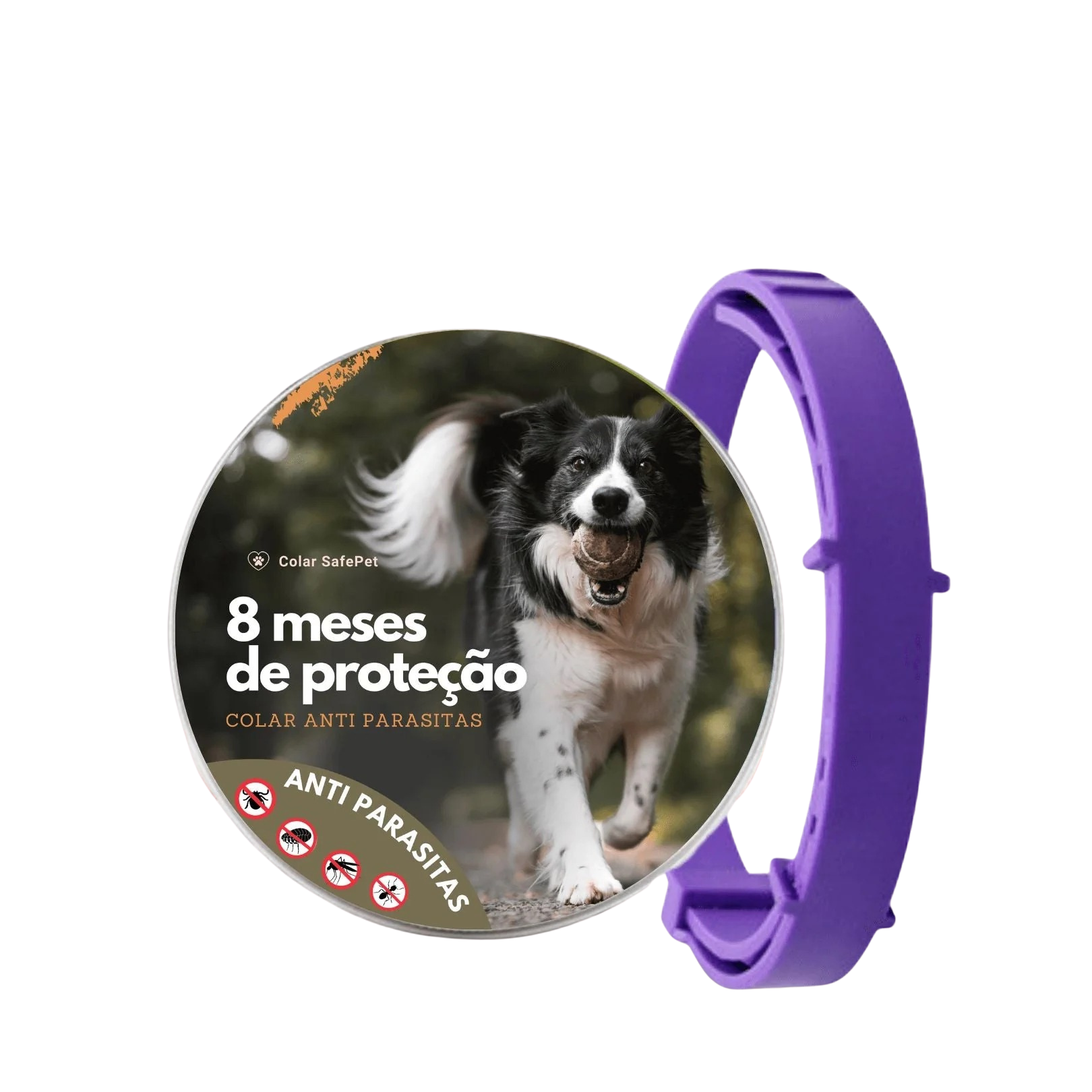 Colar Anti-Pulgas e Carrapatos™ + GPS Pet – Proteção e Localização em 1 só kit!