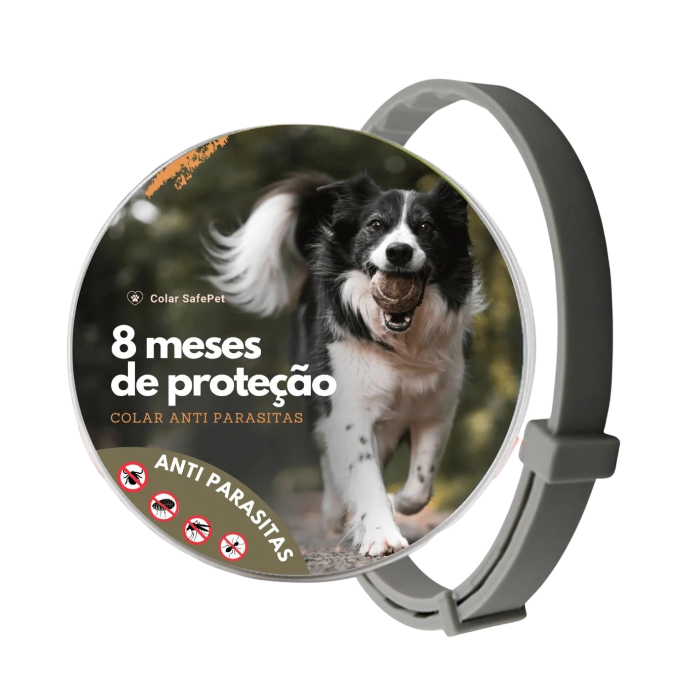 Colar Anti-Pulgas e Carrapatos™ + GPS Pet – Proteção e Localização em 1 só kit!
