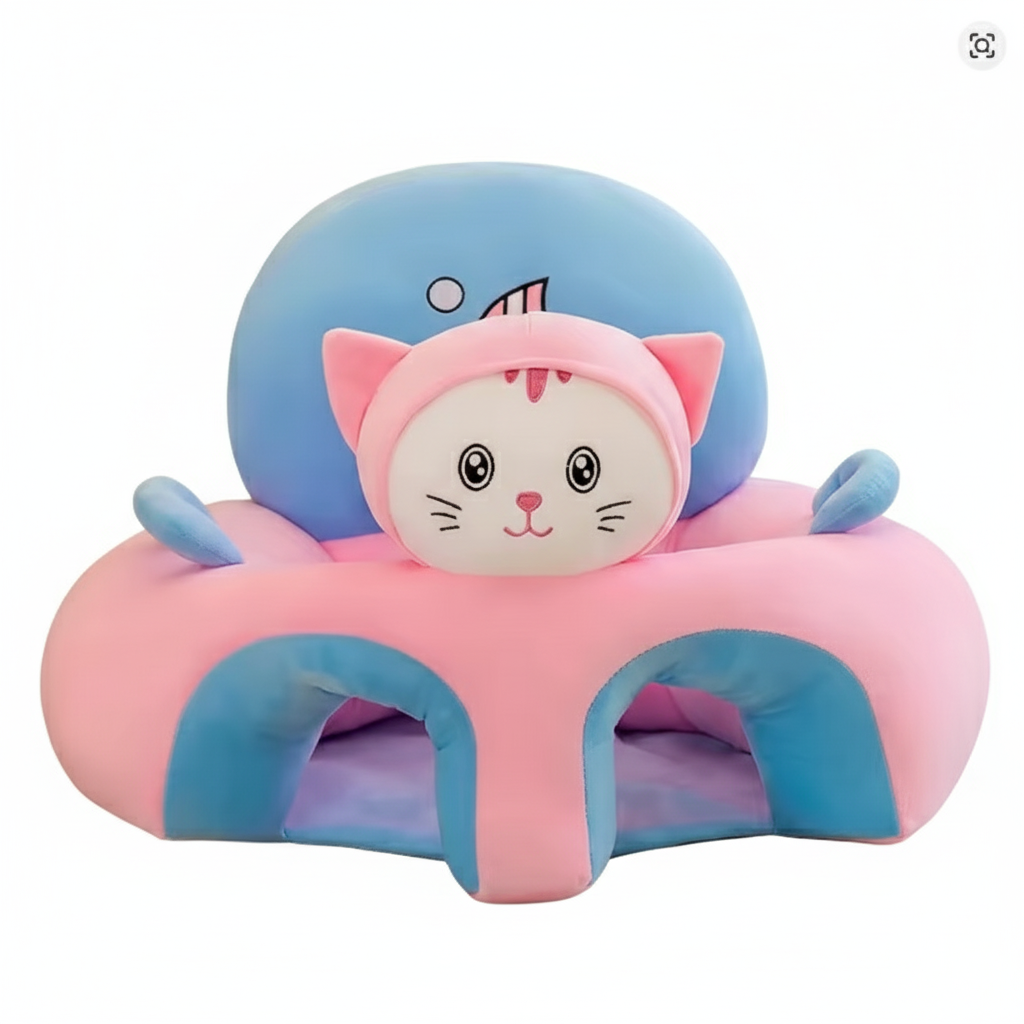 Assento Infantil de Pelúcia ZooBaby™ – Conforto e Apoio para Bebês + Brinde Exclusivo