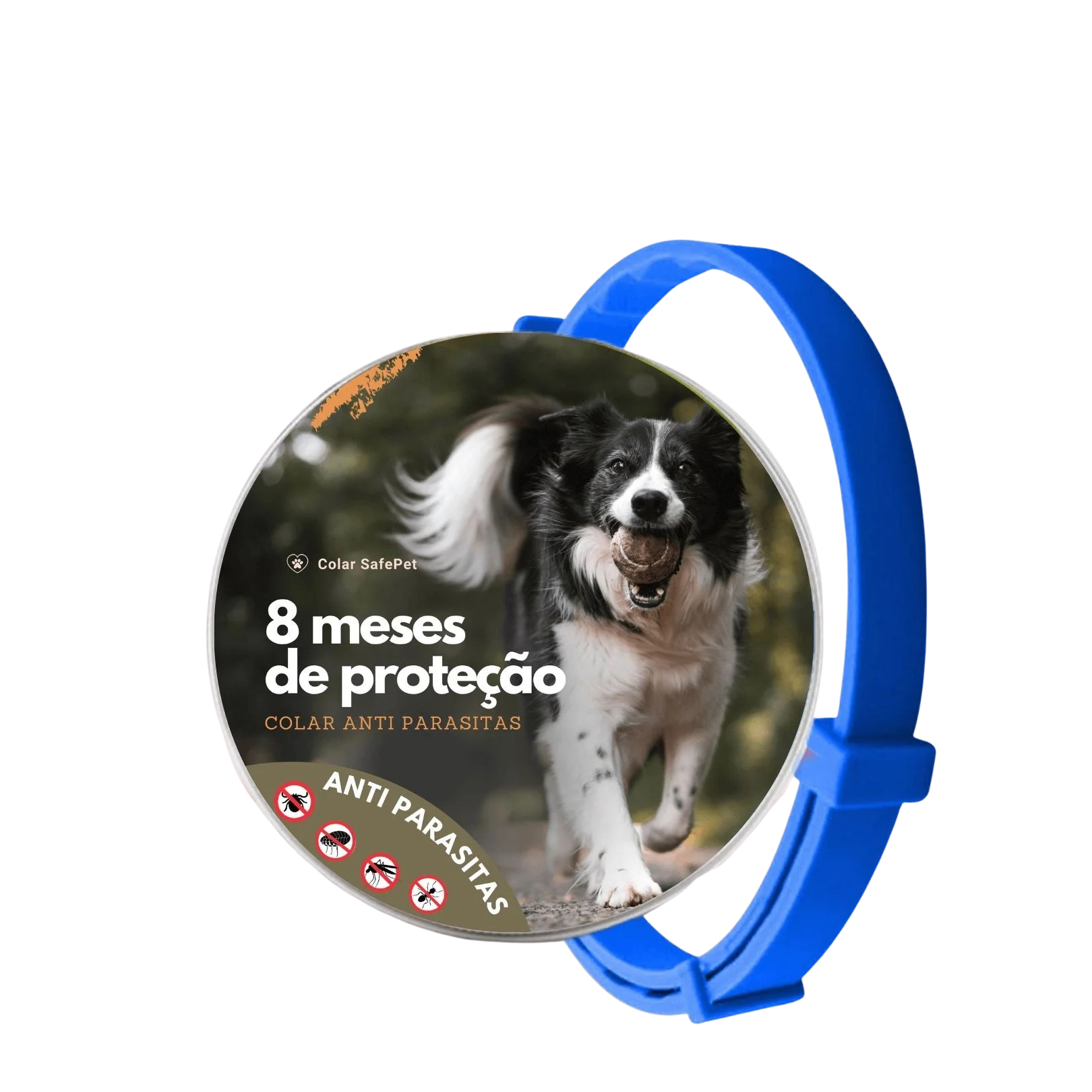 Colar Anti-Pulgas e Carrapatos™ + GPS Pet – Proteção e Localização em 1 só kit!