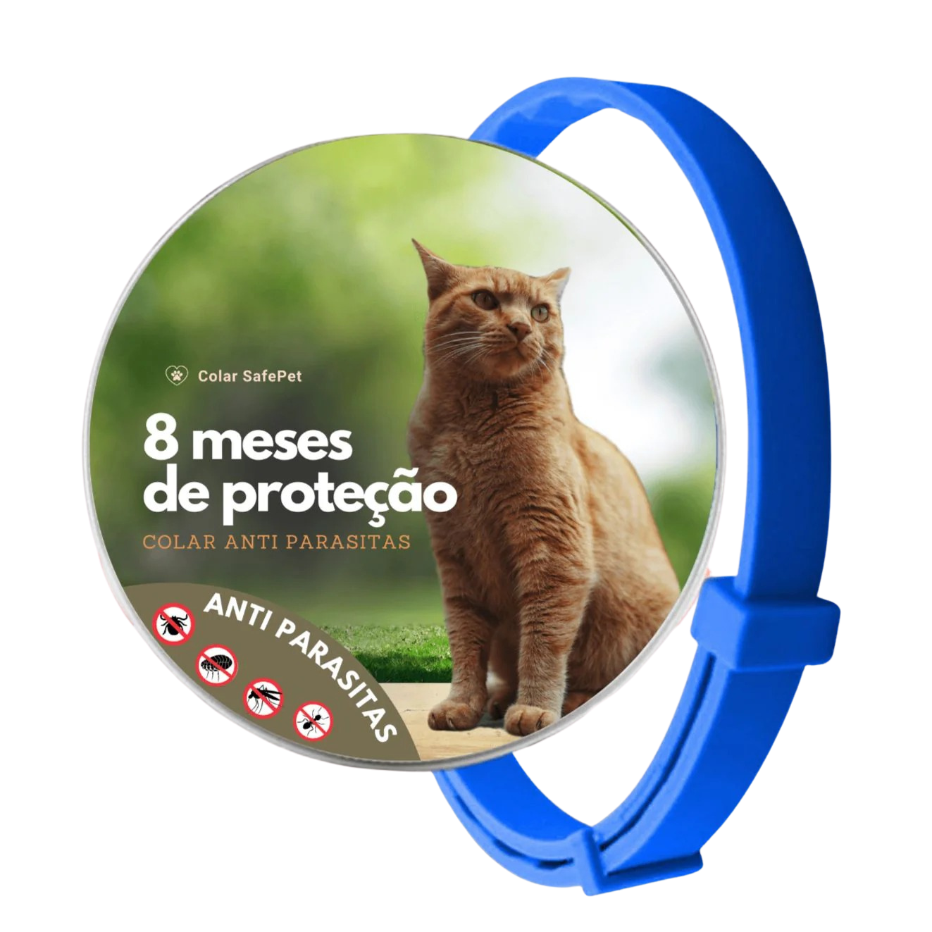 Colar Anti-Pulgas e Carrapatos™ + GPS Pet – Proteção e Localização em 1 só kit!