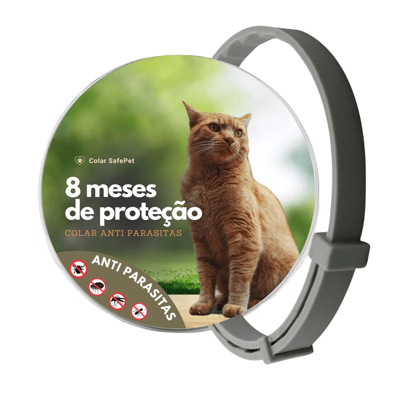 Colar Anti-Pulgas e Carrapatos™ + GPS Pet – Proteção e Localização em 1 só kit!