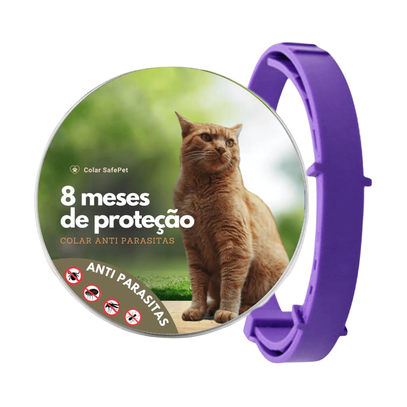 Colar Anti-Pulgas e Carrapatos™ + GPS Pet – Proteção e Localização em 1 só kit!