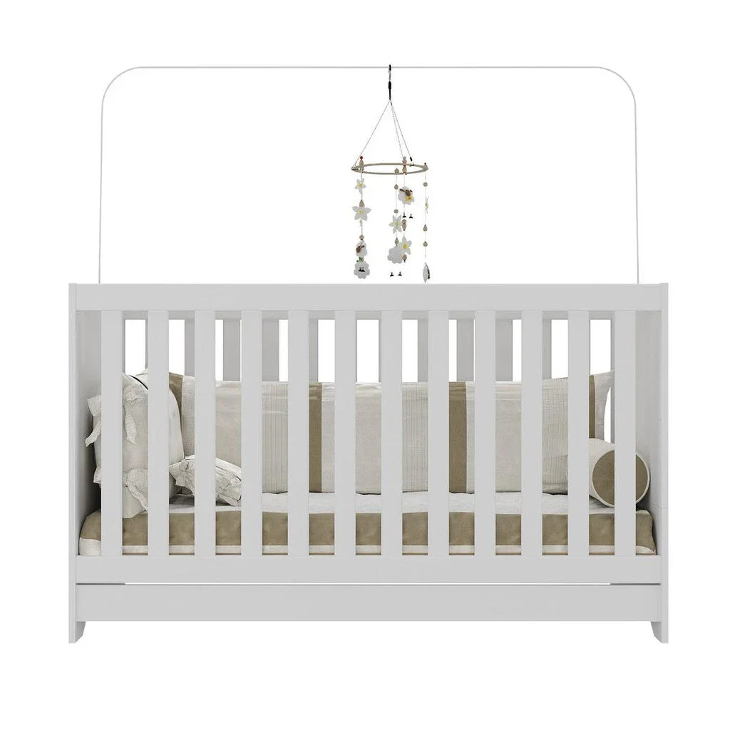 Berço 3 em 1 Evolutivo (Vira Mini Cama) - 100% Madeira Maciça [Garantia de 1 Ano]