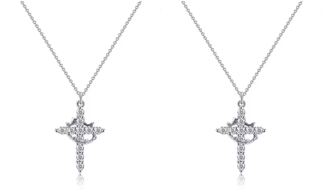 Colar Feminino Cruz Cravejada™ – Brilho Elegante em 3 Cores! [Compre 1 leve 2]