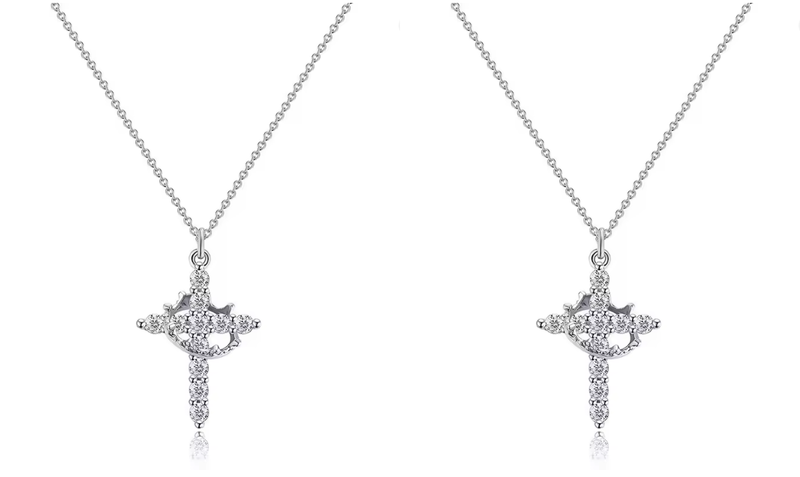 Colar Feminino Cruz Cravejada™ – Brilho Elegante em 3 Cores! [Compre 1 leve 2]