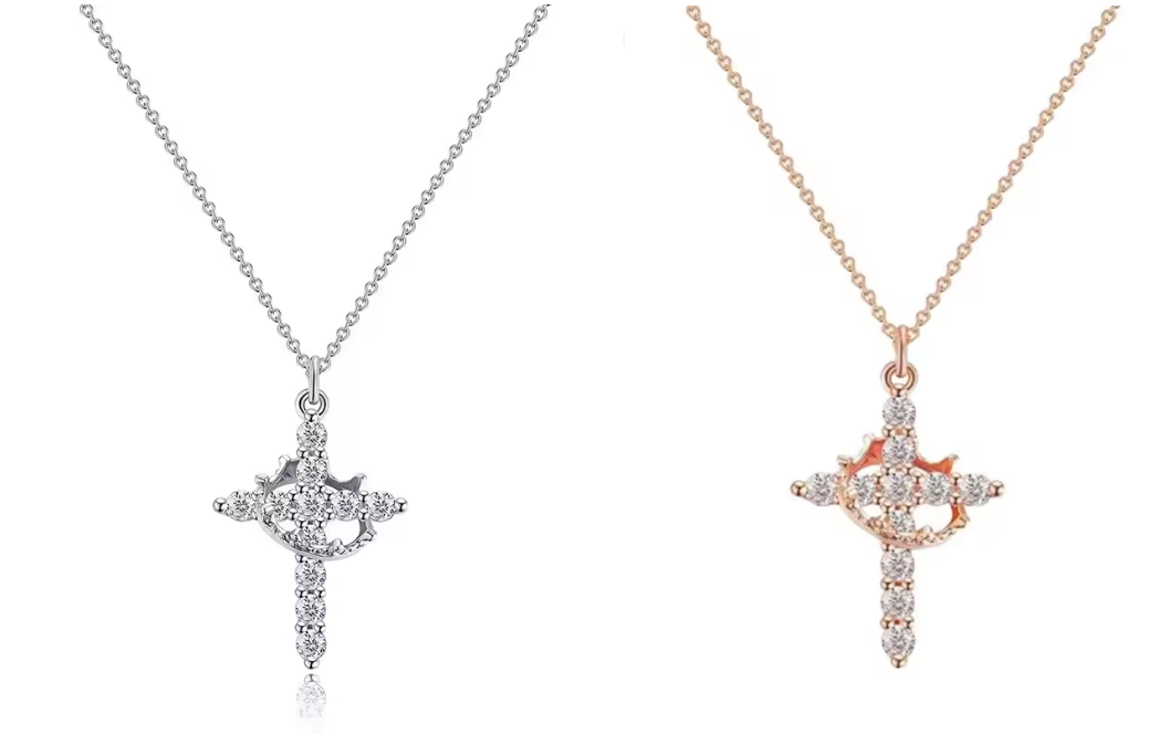 Colar Feminino Cruz Cravejada™ – Brilho Elegante em 3 Cores! [Compre 1 leve 2]